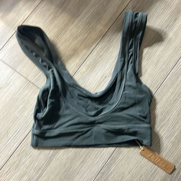 NWT Skims Summer Mesh Scoop Bralette in Deep Sea size XXS - Picture 4 of 4